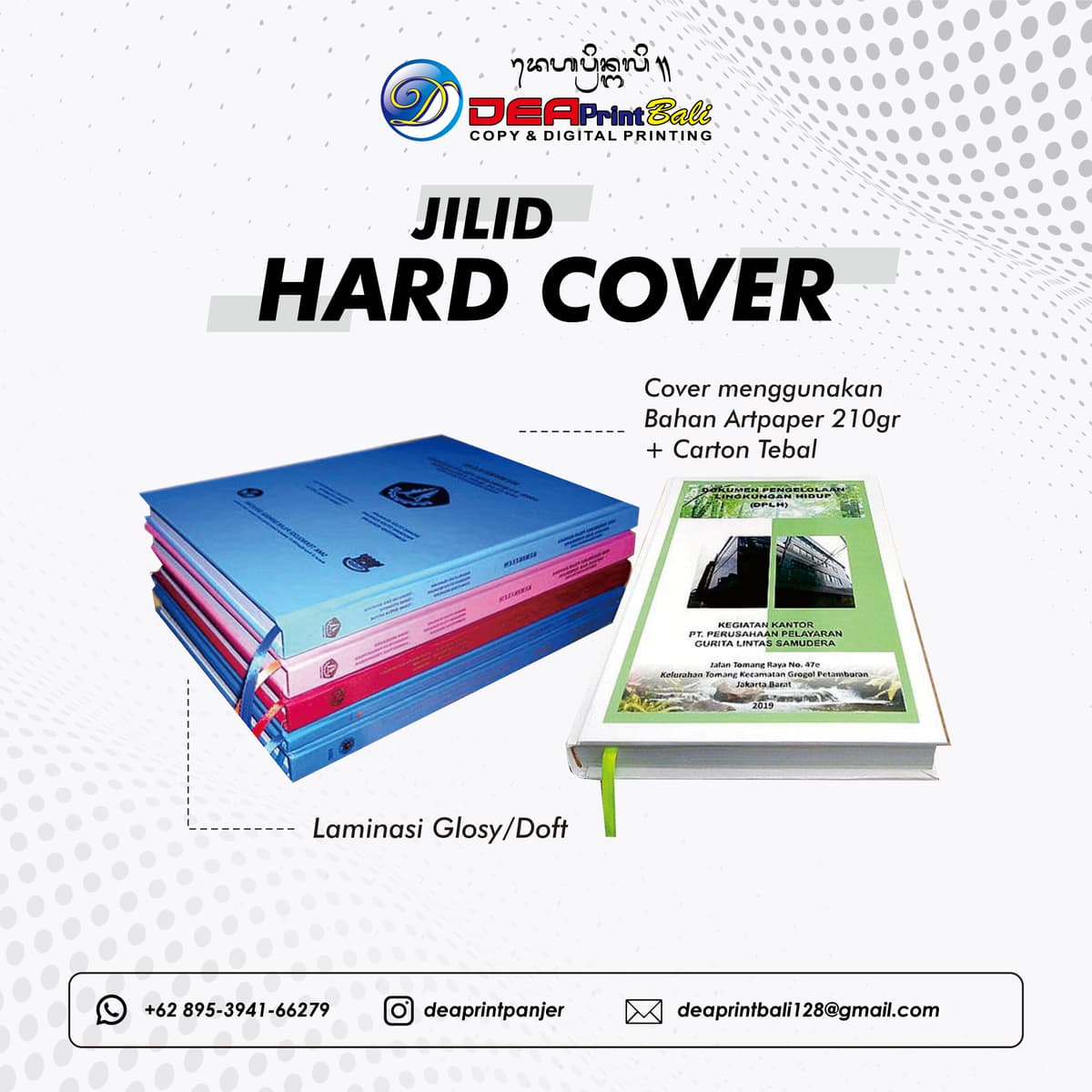 Penjilidan Skripsi Hardcover Emas Dea Print Bali